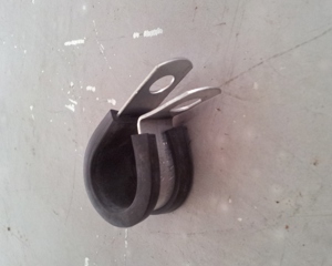 Clamp Ø16mm for fixation with rubber